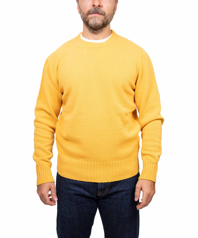 Doppia A maglione - girocollo, giallo