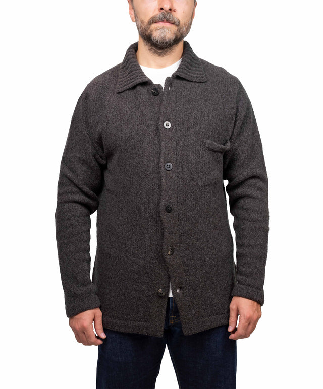 04657/ A TRIP IN A BAG - overshirt, marrone scuro