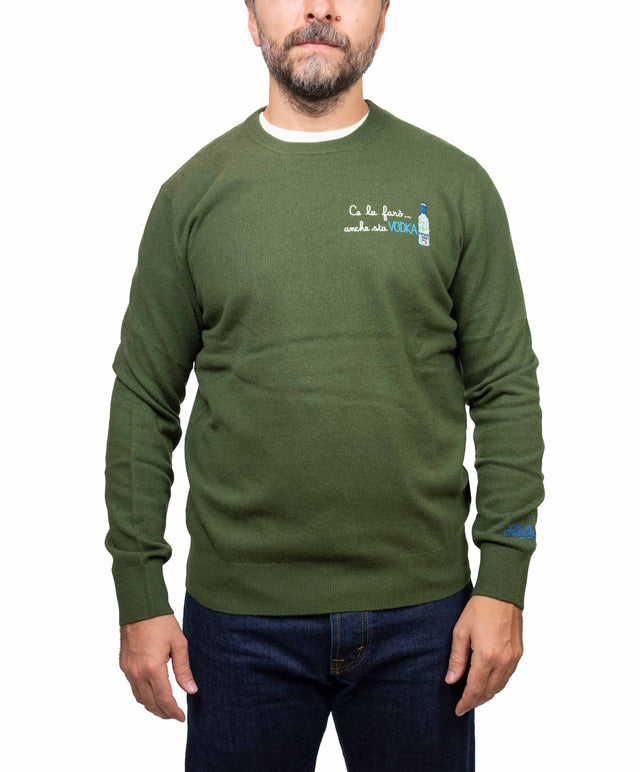 Saint Barth maglione - ce la farò anche sta vodka, verde militare