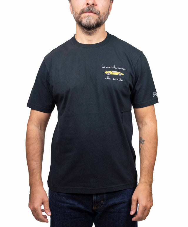 Saint Barth T-shirt - le uniche corna che accetto, nero