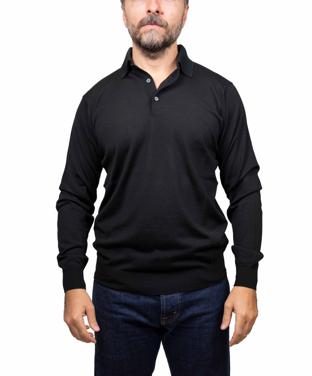 Filippo De Laurentis - polo merino, nero