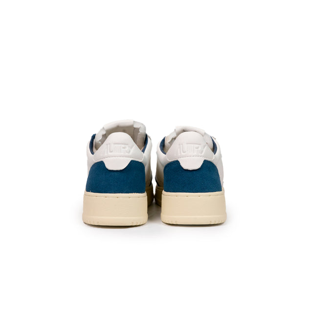 Sneaker Autry - Medialist low in pelle e suede petrolio