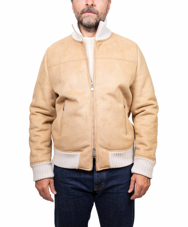 Gran Sasso giacca - faux monton, beige chiaro