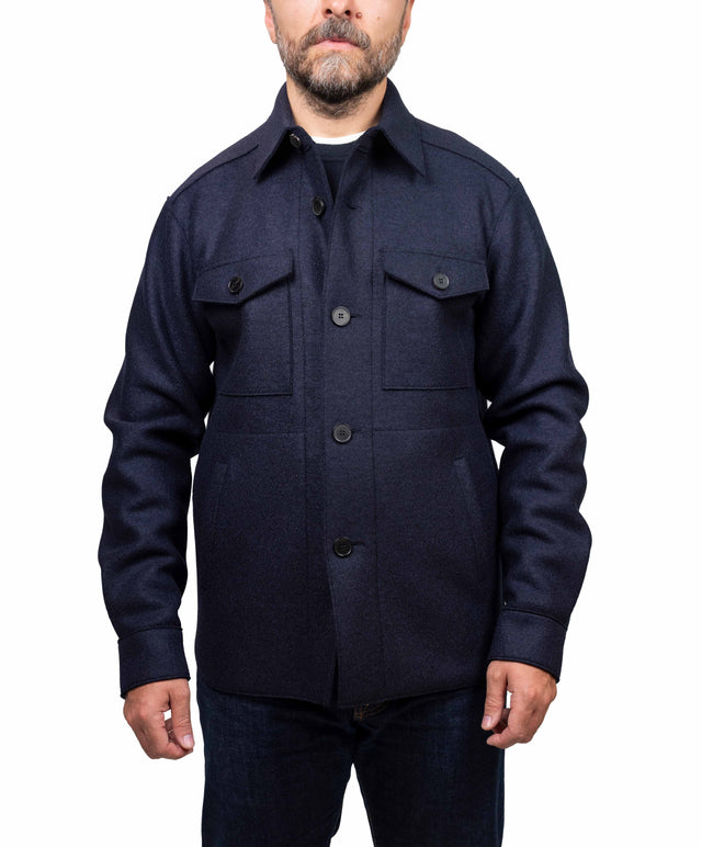 Harris Wharf London Giacca - overshirt pressed, blu