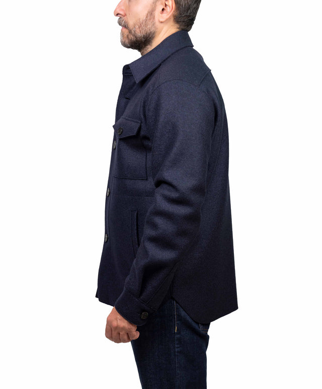 Harris Wharf London Giacca - overshirt pressed, blu