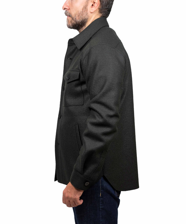 Harris Wharf London Giacca - overshirt pressed, verde militare