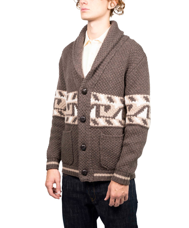 Rakkì - Cardigan sciallato con decorazioni