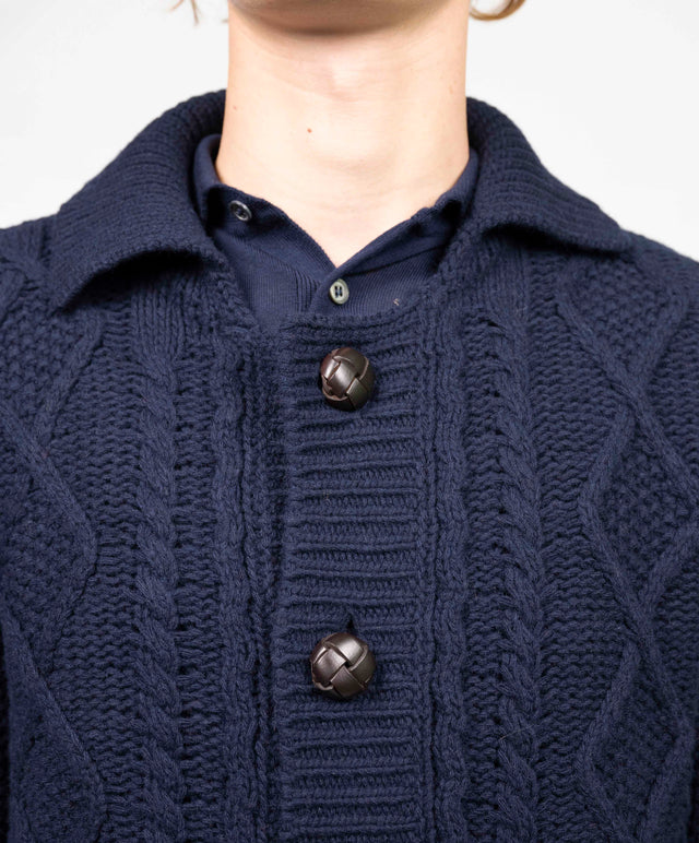 Rakkì - Maglione Aran blu Navy