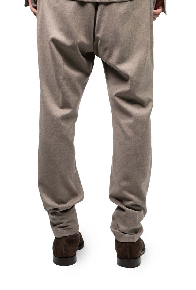 Cruna pantalone - Jogger flanellina sabbia