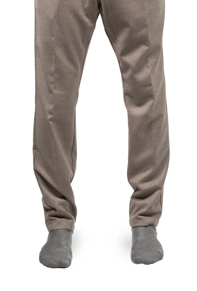 Cruna pantalone - Jogger flanellina sabbia