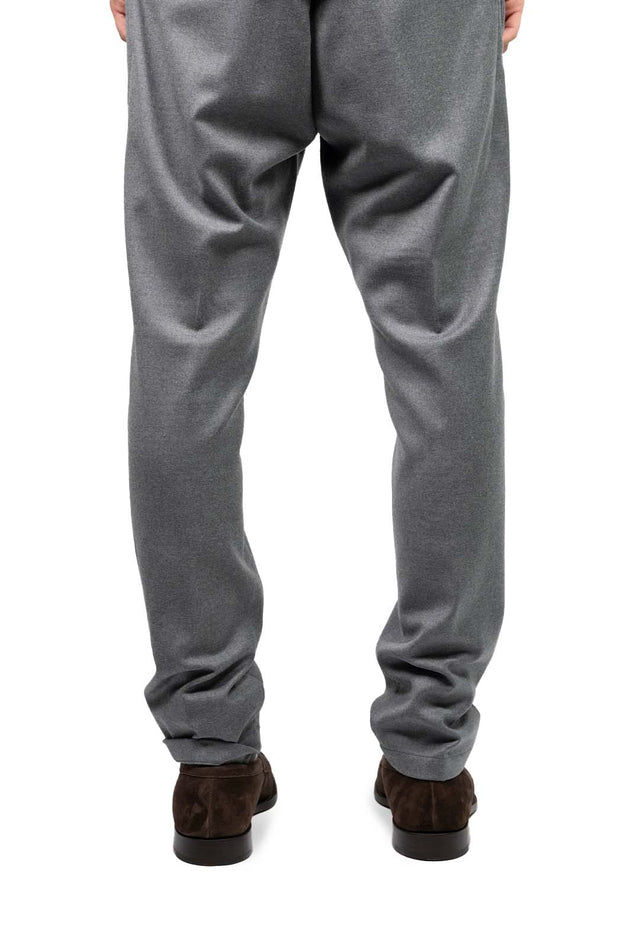 Cruna pantalone - Jogger flanellina grigio medio