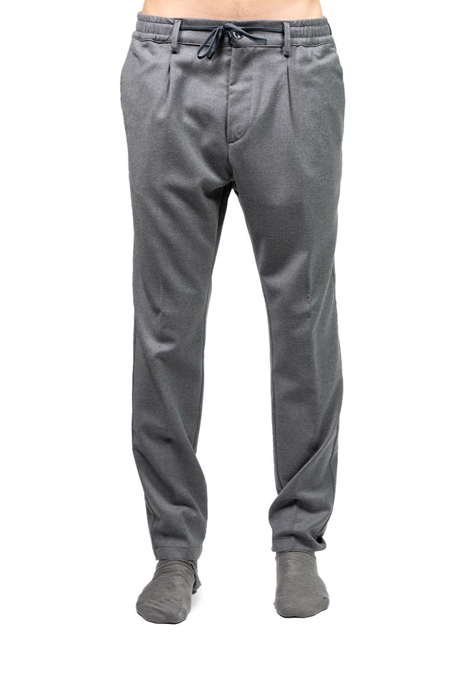 Cruna pantalone - Jogger flanellina grigio medio