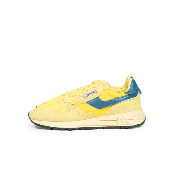 Sneaker Autry - Reelwind low wom suede/net giallo e blu