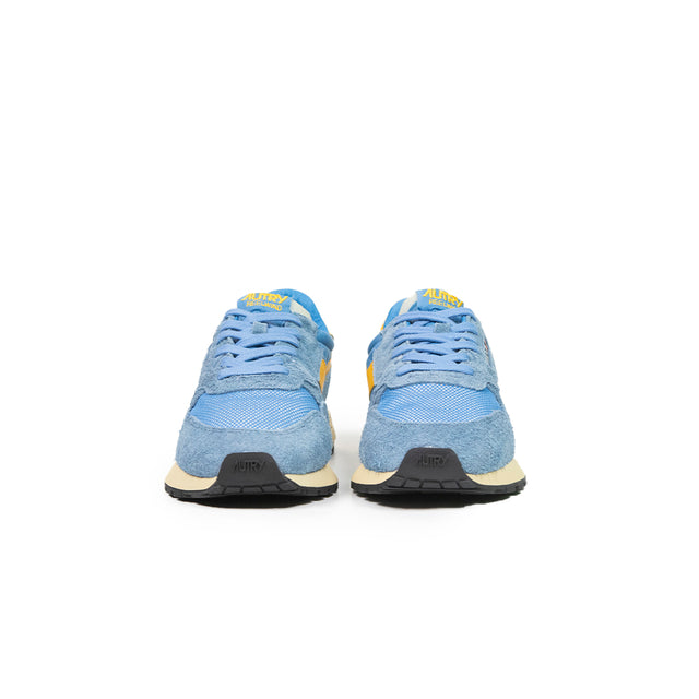 Sneaker Autry - Reelwind low wom suede/net azzurro e giallo