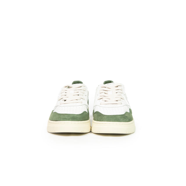 Sneaker Autry - Medalist low man goal suede bianche verde militare