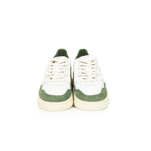 Sneaker Autry - Medalist low man goal suede bianche verde militare