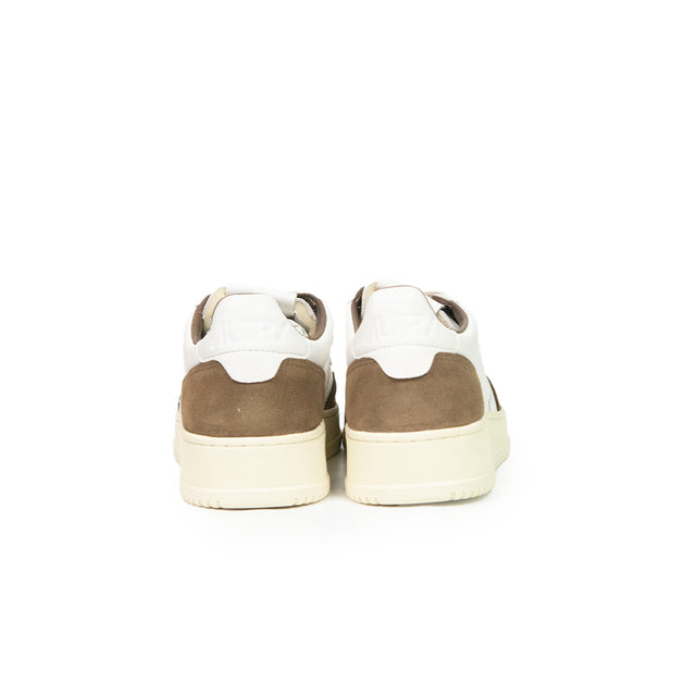 Sneaker Autry - Medalist low man goat suede bianche e marrone