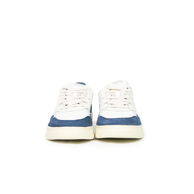 Sneaker Autry - Medalist low man goat suede bianche e blu avio