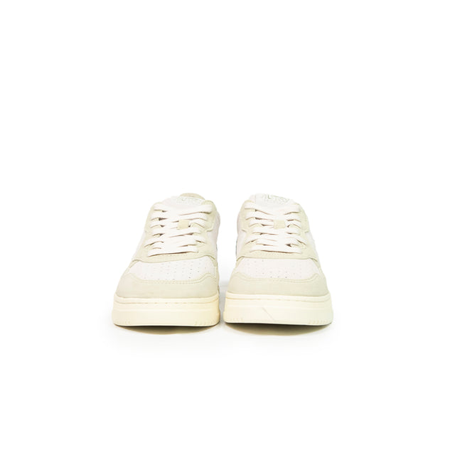 Sneaker Autry - Medalist low man tric suede bianco, verdino e verde inglese