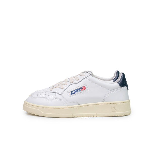 Sneakers Autry - medalist low man lather bianco e blu