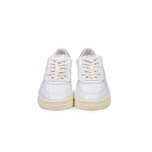 Sneakers Autry - medalist low man lather bianco e blu