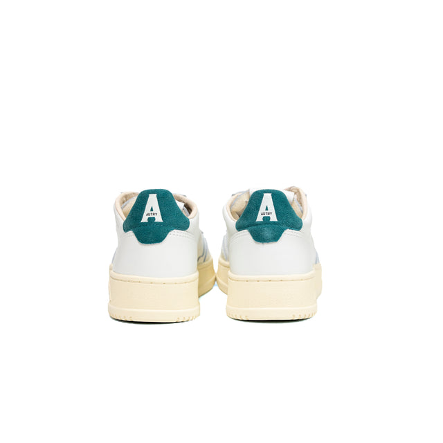 Sneakers Autry- medalist low man leather bianco e suede verde