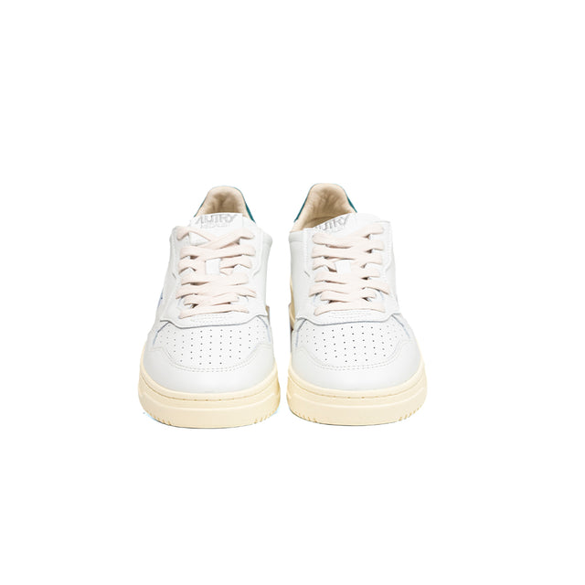 Sneakers Autry- medalist low man leather bianco e suede verde
