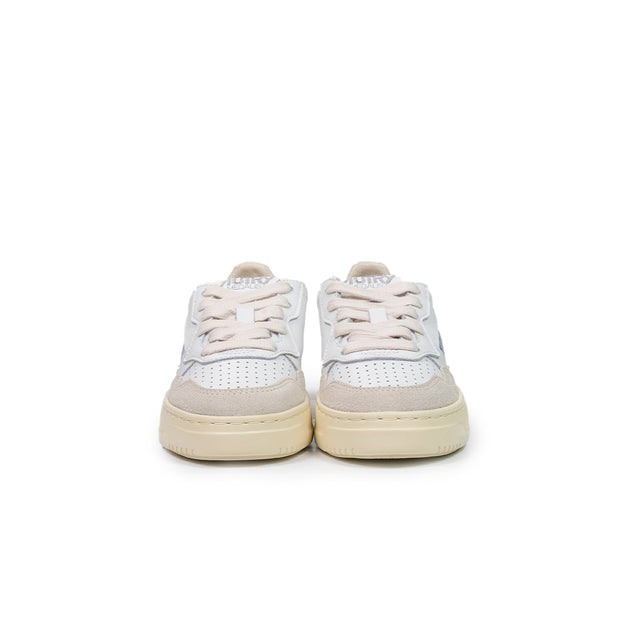 Sneakers Autry Kids - pelle bianca e blu e suede