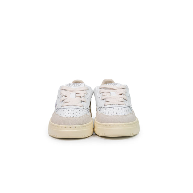 Sneakers Autry Kids - pelle bianca e rosa e suede