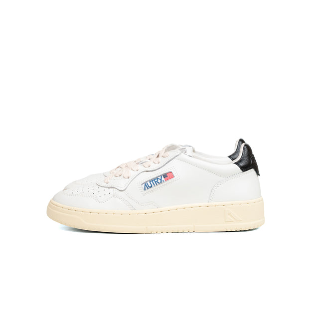 Sneakers Autry- medalist low man leather pelle bianca e nera