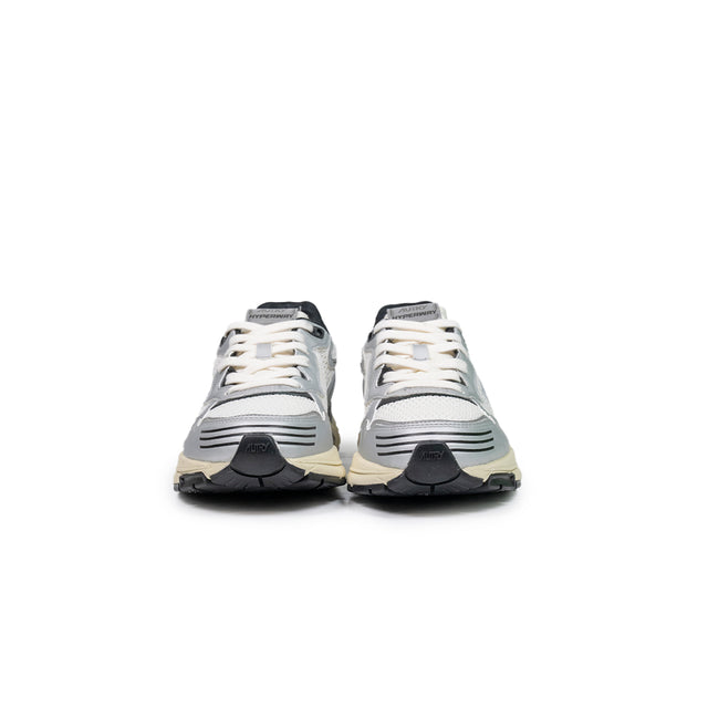 Sneakers Autry - Hyperway woman in pelle sintetica e mesh bianco, argento e nero