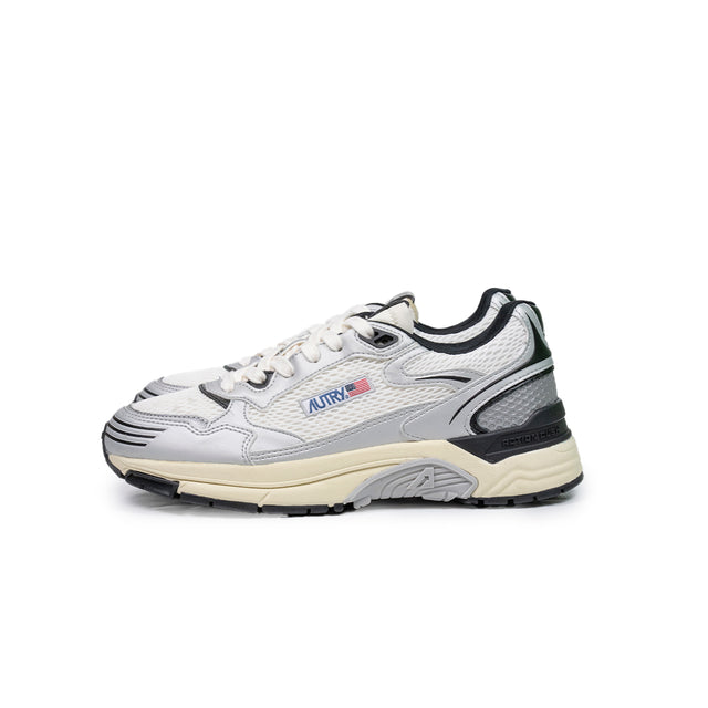 Sneakers Autry - Hyperway woman in pelle sintetica e mesh bianco, argento e nero