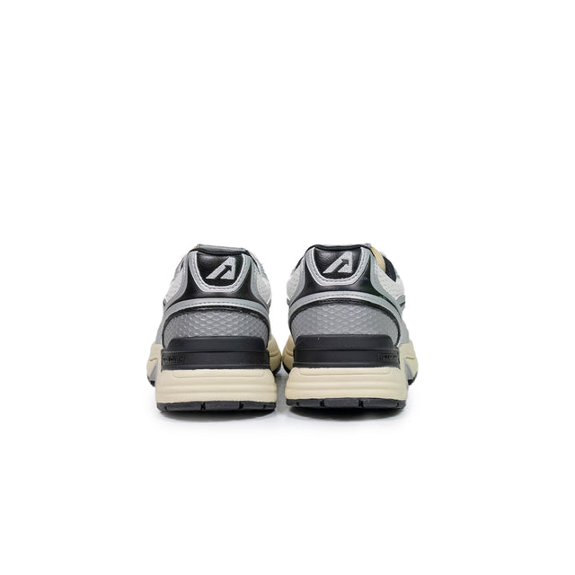 Sneakers Autry - Hyperway woman in pelle sintetica e mesh bianco, argento e nero