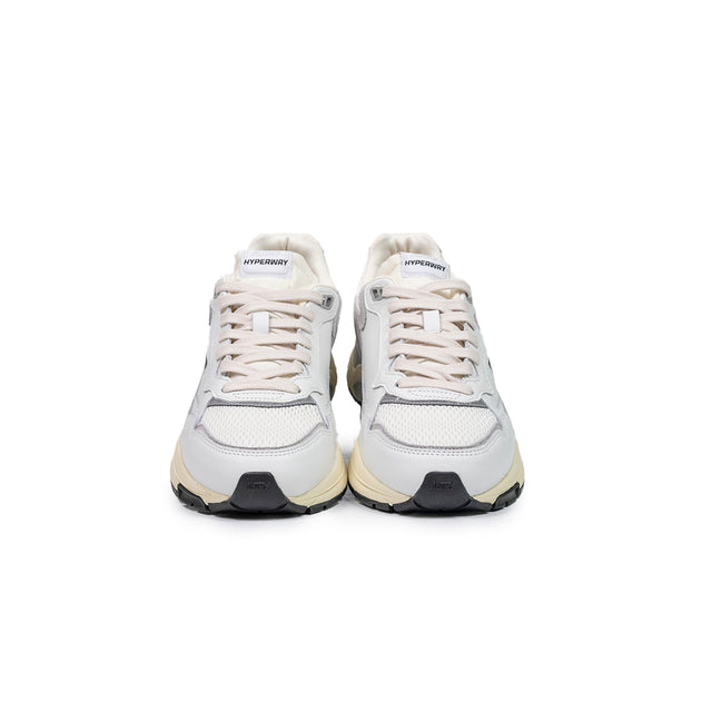 Sneakers Autry- Hyperway in mesh pelle e suede bianco e grigio