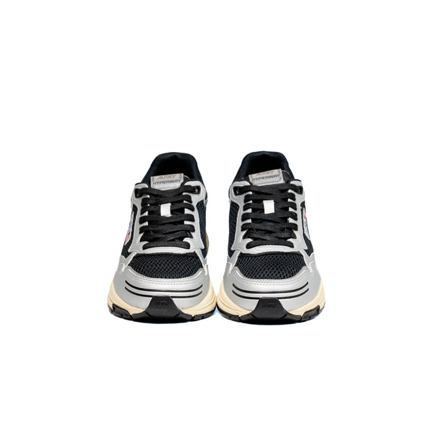 Sneakers Autry- hyperway low man MESH nere e argento