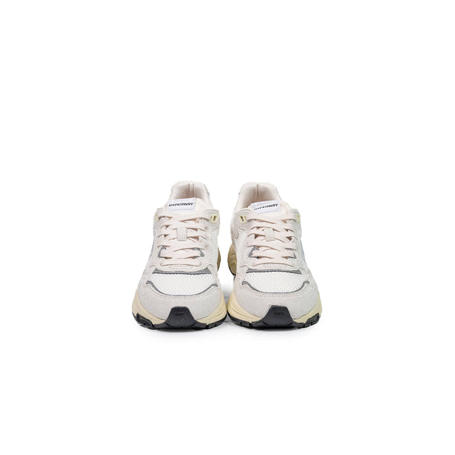 Sneakers Autry - Hyperway low woman in mesh e suede glitter bianco e grigio