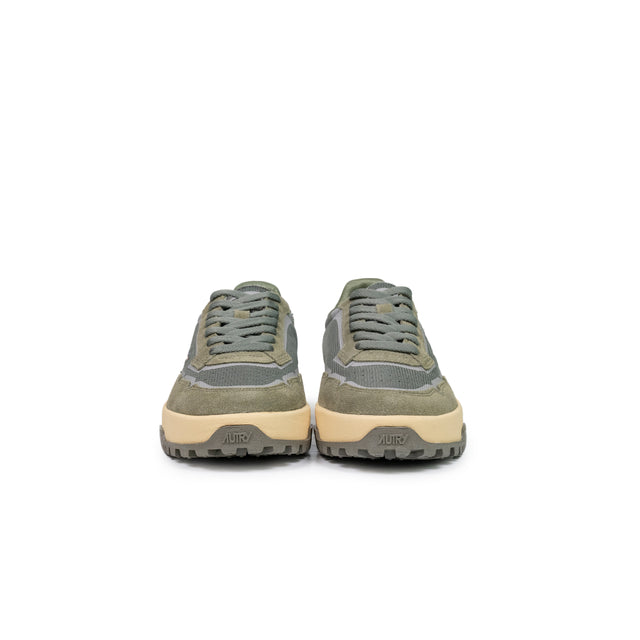 Sneakers Autry - Wildspace low man dragon mesh e suede verde militare
