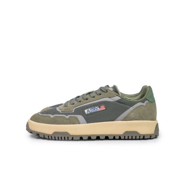 Sneakers Autry - Wildspace low man dragon mesh e suede verde militare