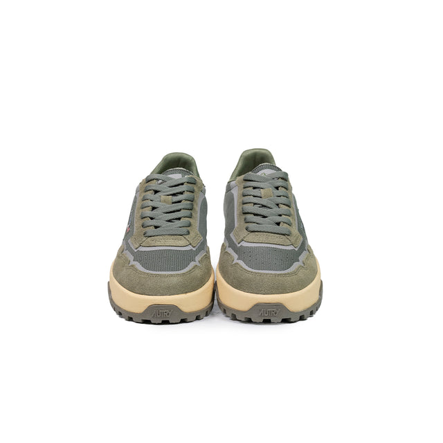 Sneakers Autry - Wildspace low man dragon mesh e suede verde militare