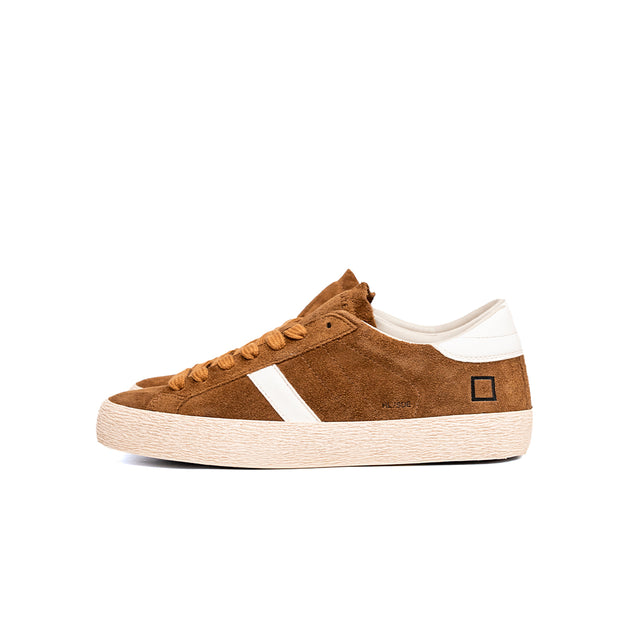 Sneakers D.A.T.E. - Hill Low Suede e cuoio biscotto