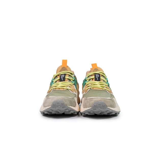 Sneakers Flower Mountain - Yamano 3 UNI suede e nylon grigio, verde militare e fluo