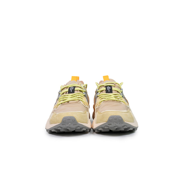 Sneakers Flower Mountain - Yamano 3 UNI suede e nylon sabbia, beige e fluo