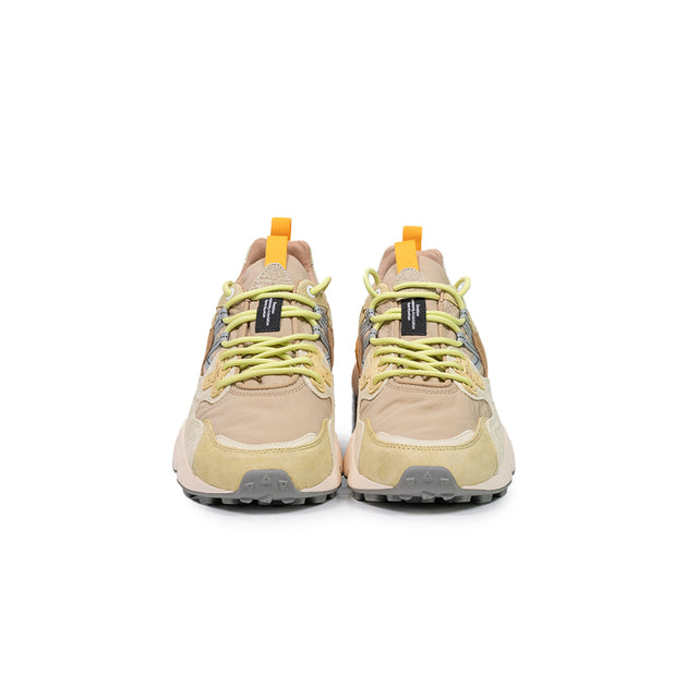 Sneakers Flower Mountain - Yamano 3 UNI suede e nylon sabbia, beige e fluo