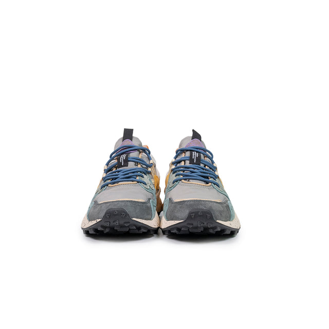 Sneakers Flower Mountain - Yamano 3 UNI suede e nylon grigio, ocra e ottanio