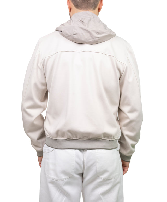 Moorer - Bomber DARREN-JK Jersey Latte Avorio