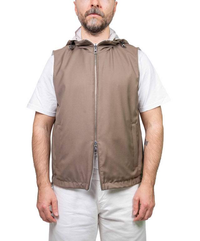 Montecore - Gilet di lana tabacco