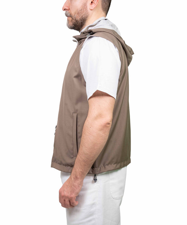 Montecore - Gilet di lana tabacco