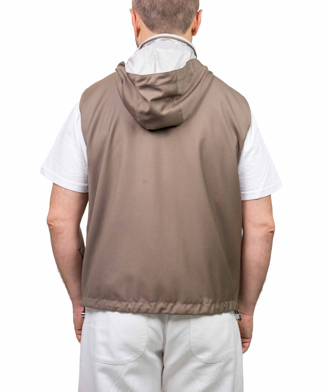 Montecore - Gilet di lana tabacco