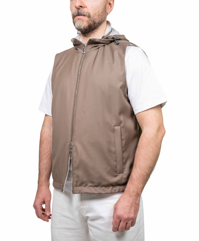 Montecore - Gilet di lana tabacco
