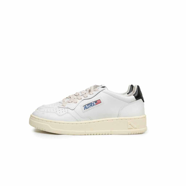 Sneakers Autry - Medalist low wom Leather Leather Bianco e Nero